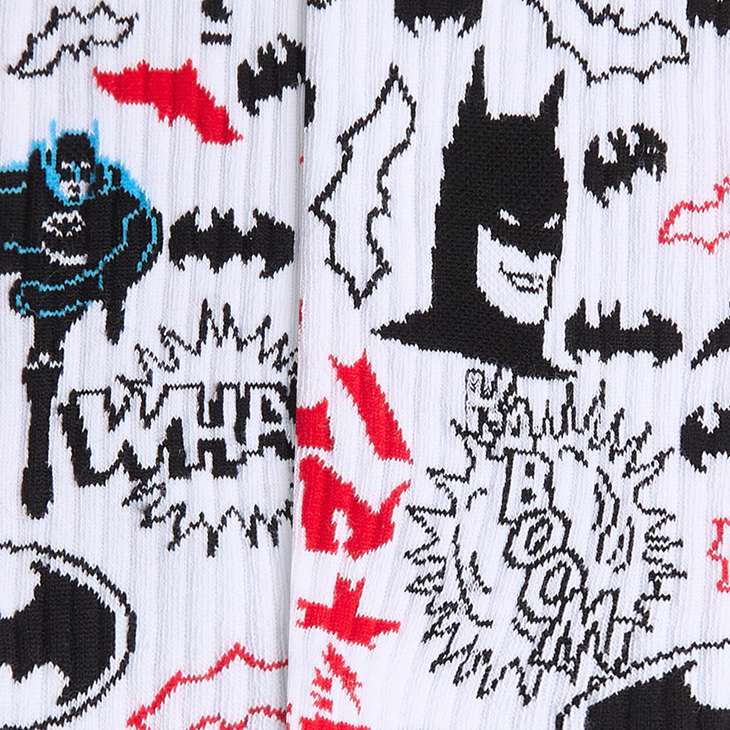Athletic Batman Pattern - White