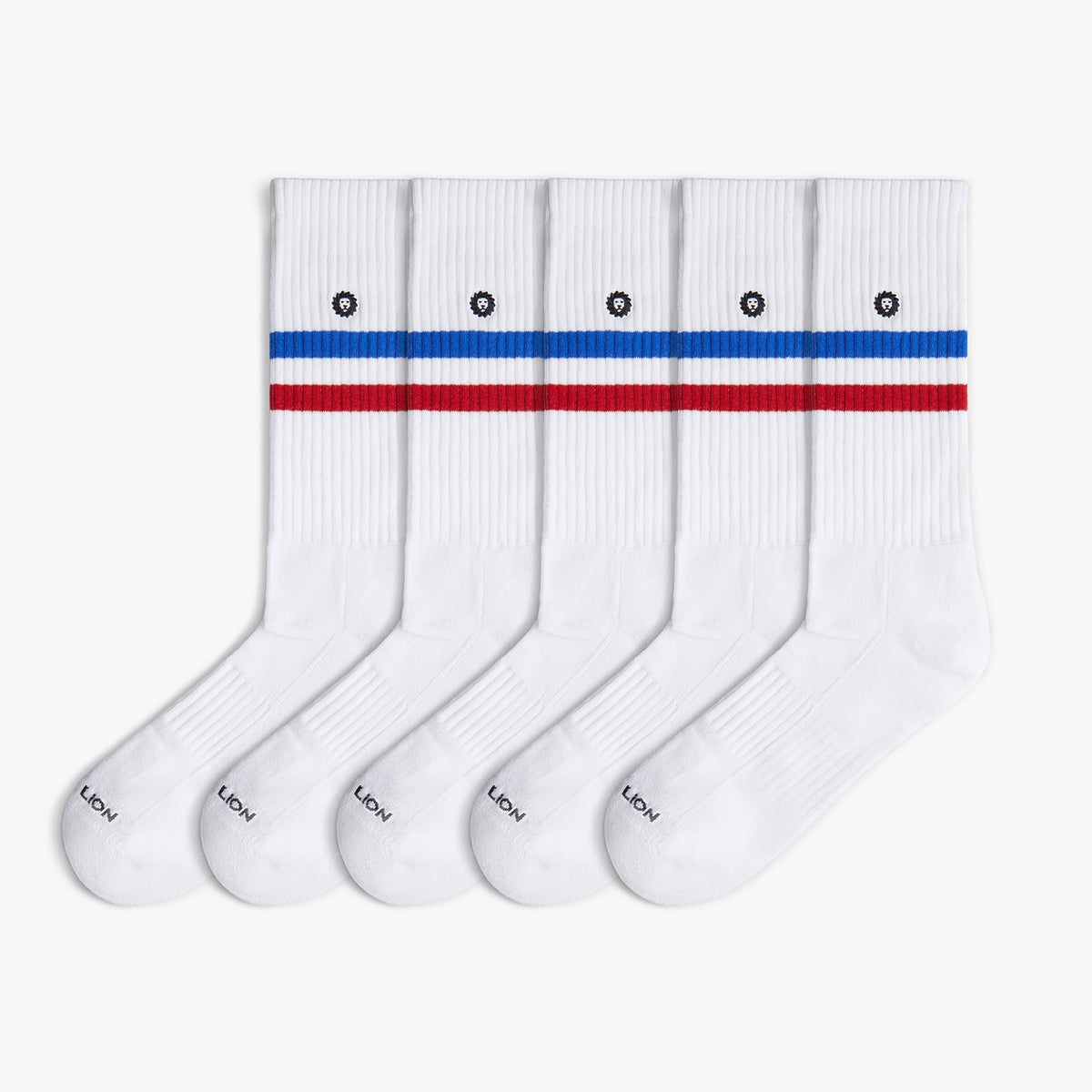 5 x Athletic Essentials Stripes - White