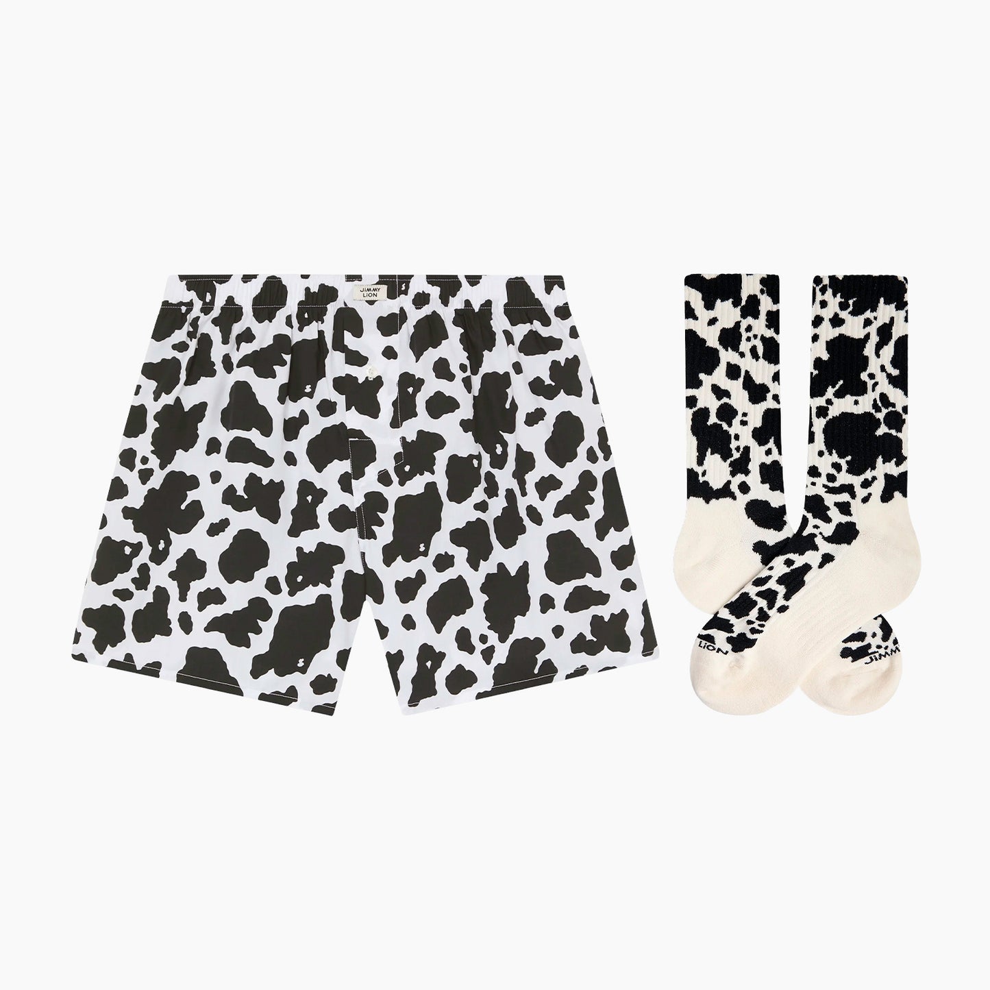Cow Print Boxer Shorts & Socks Bundle - Various