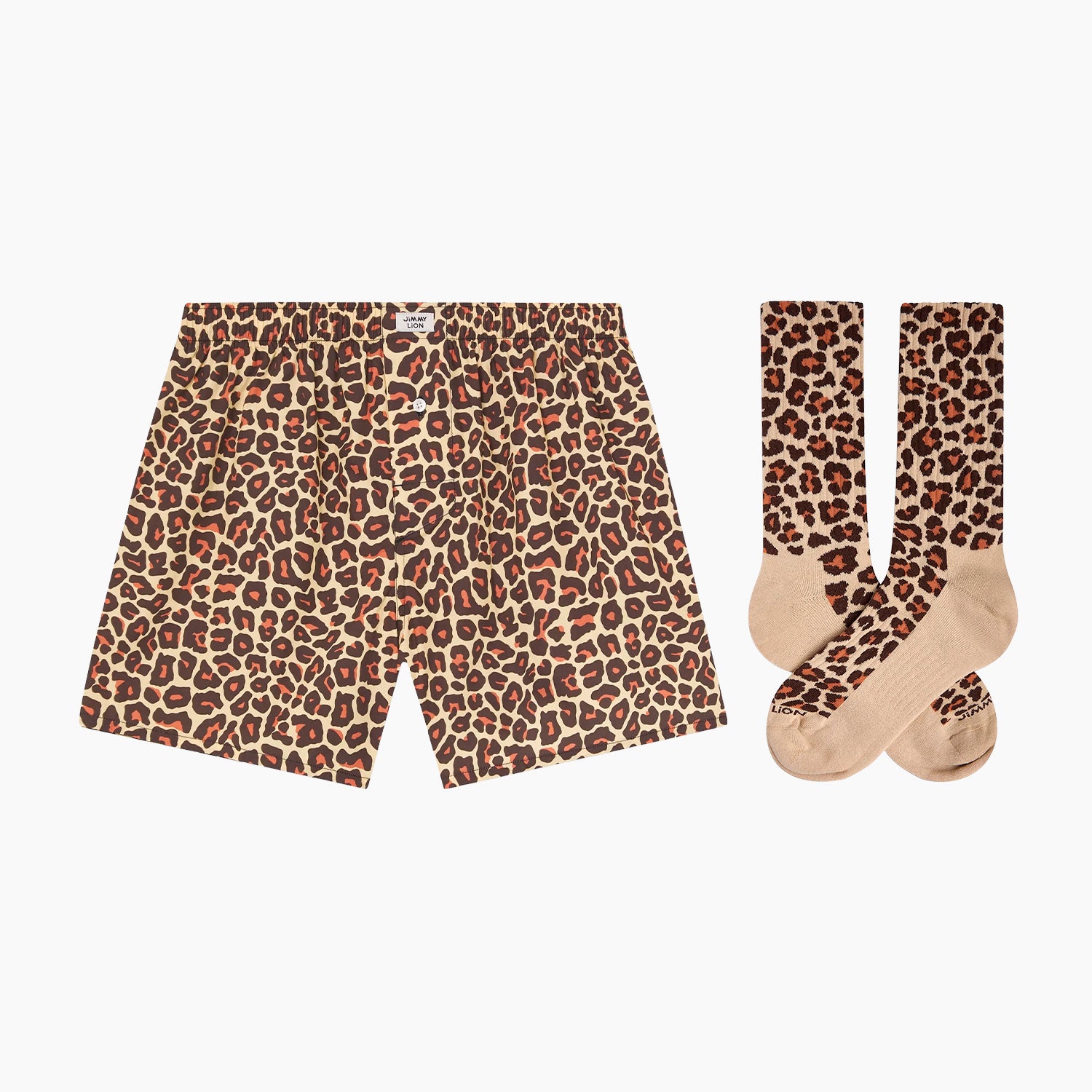 Leopard Print Boxer Shorts & Socks Bundle - Various