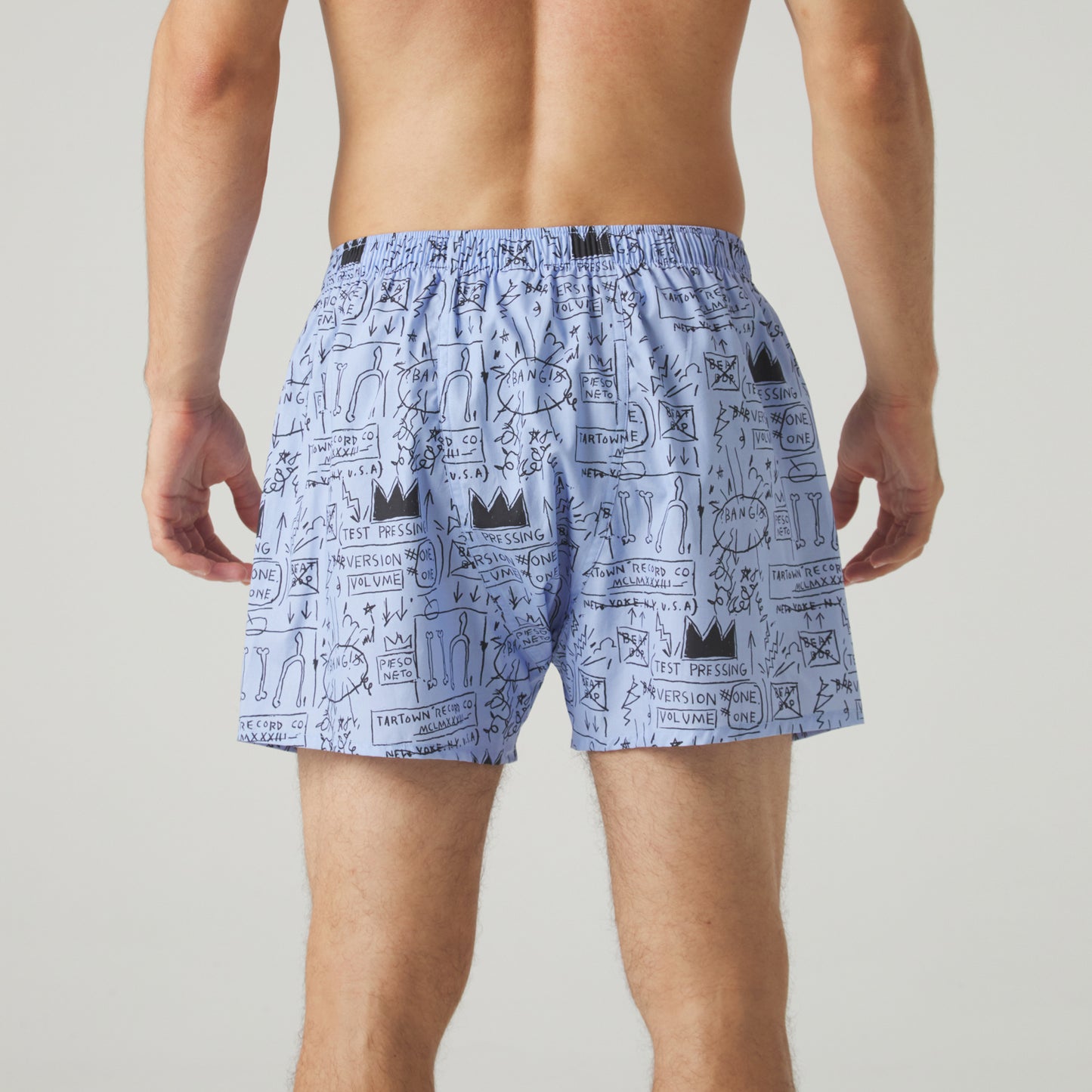 Basquiat Beat Bop Boxer Shorts - Light Blue