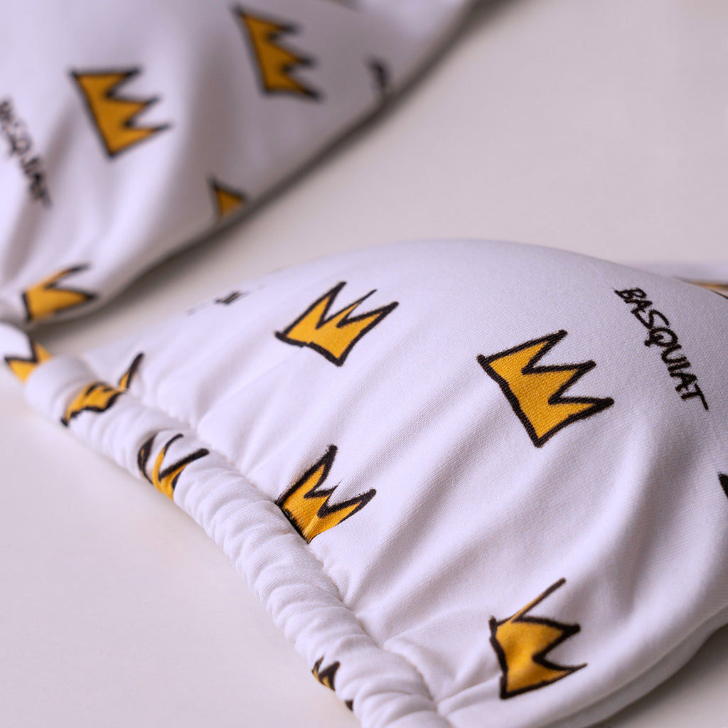 Basquiat Crown Bikini Top - White (5)