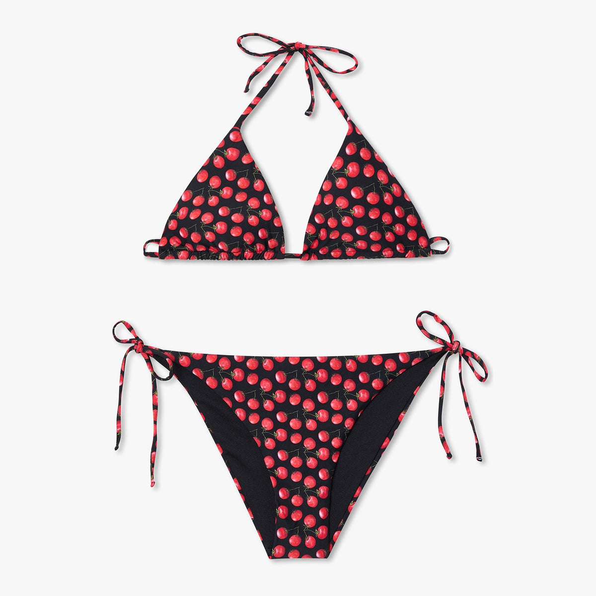Tomatoes Bikini Top - Black and Red