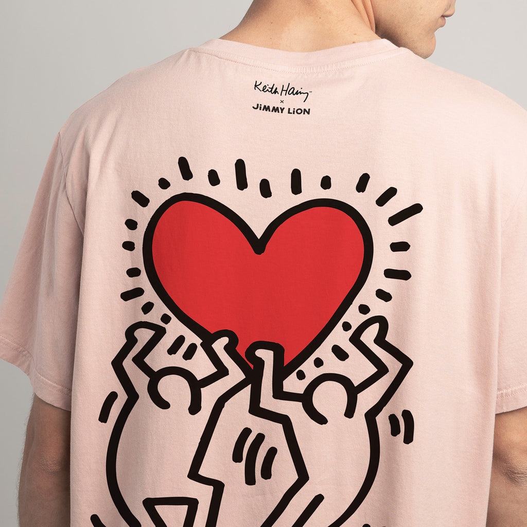Keith Haring Heart Tee - Pink