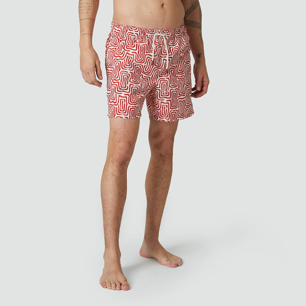 Labyrinth Swim Shorts - Beige