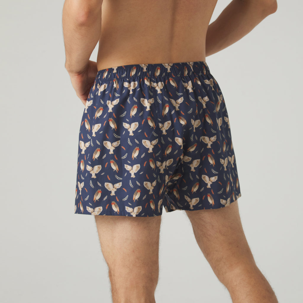 Night Owl Boxer Shorts - Dark Blue