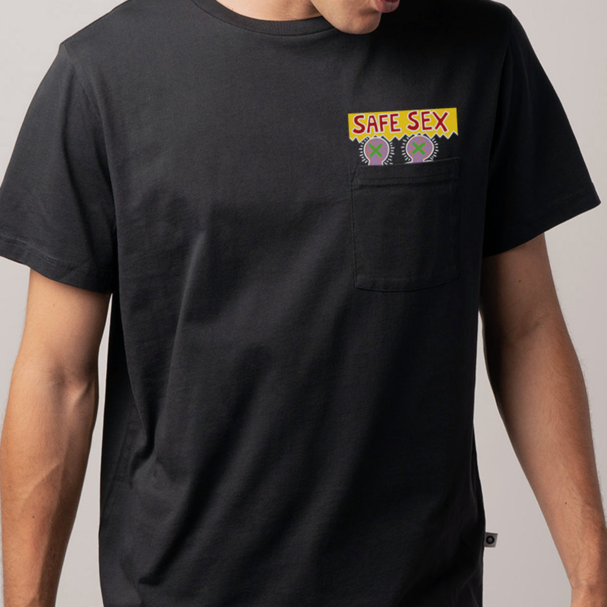 Safe Sex Pocket Tee - Black