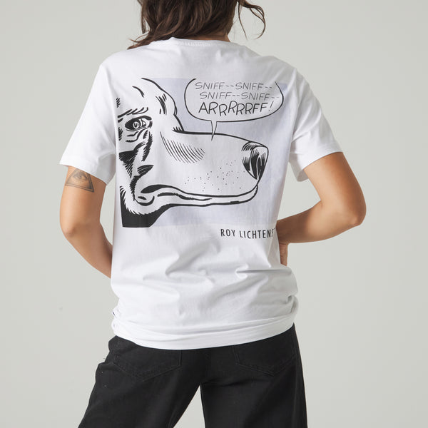 Roy Lichtenstein Arrrrrff Dog Tee - White