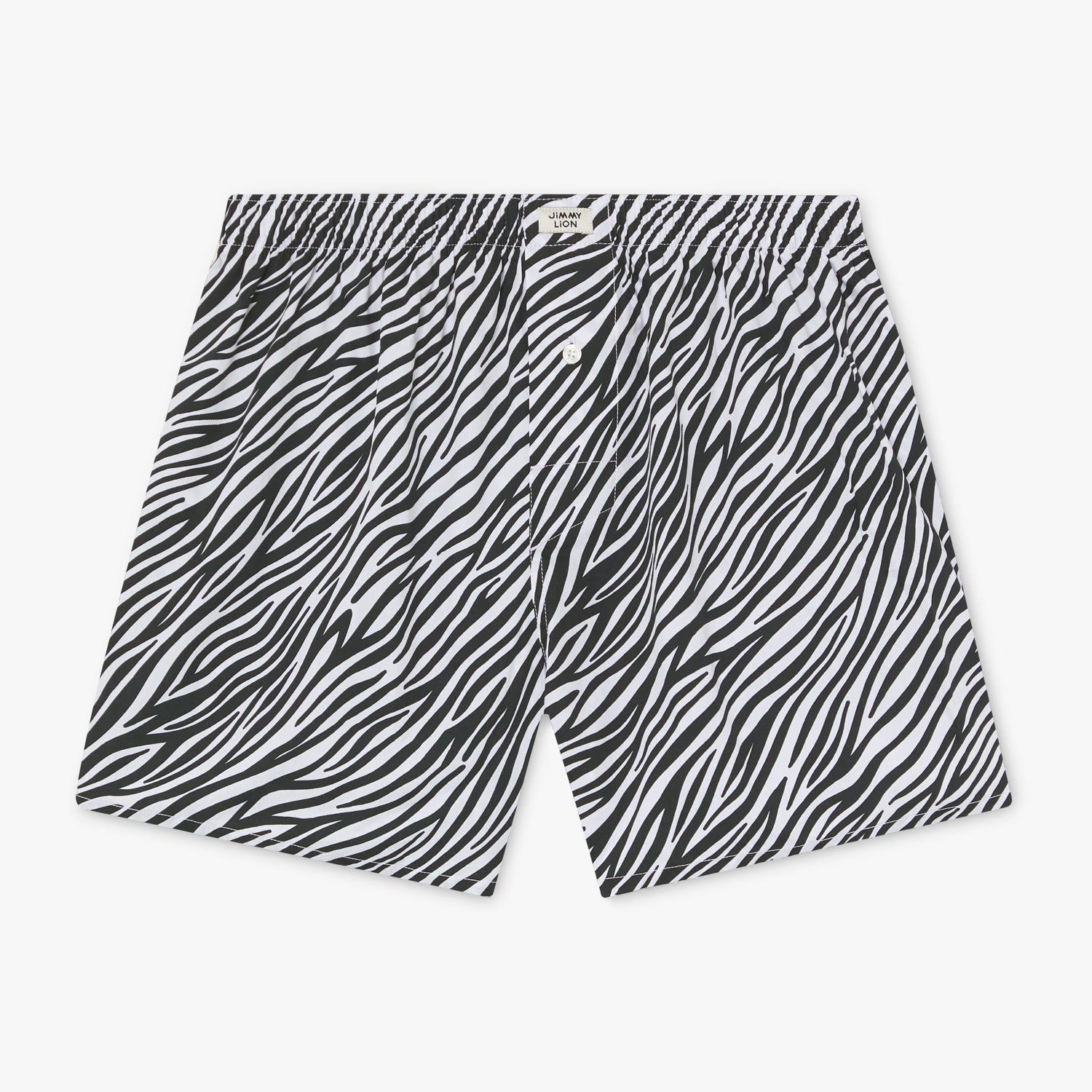 Zebra Print Boxer Shorts - White