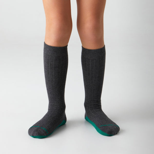 3 x KH Kids School Ribbed - Grey