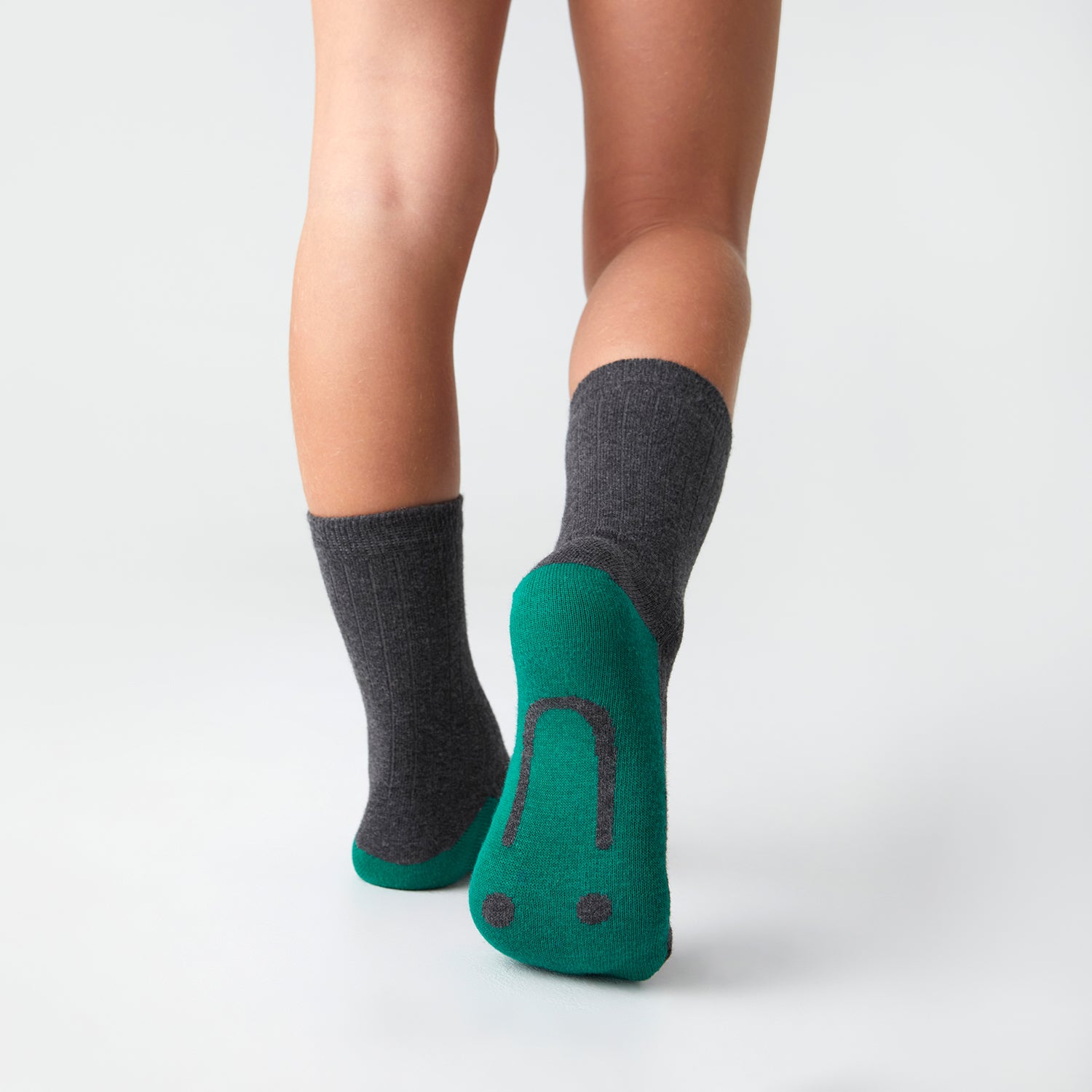 Kids School Ribbed - Grey (1)